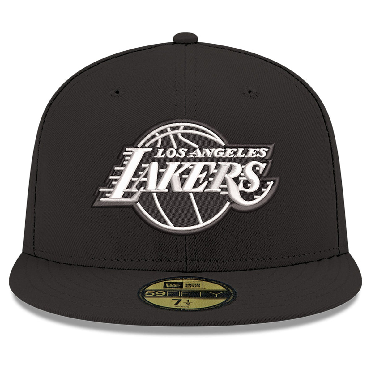 Men's Los Angeles Lakers New Era Black 59FIFTY Fitted Hat
