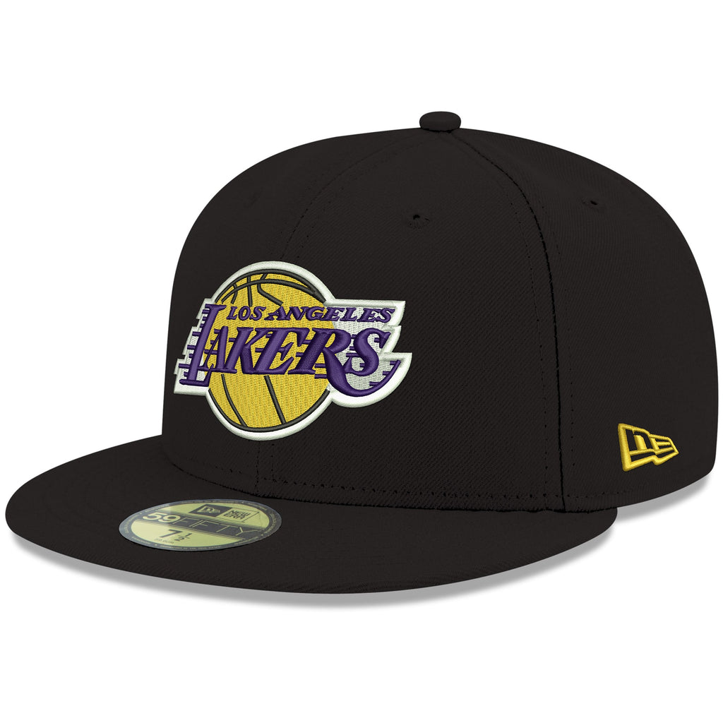 Men's Los Angeles Lakers New Era Black Official Team Color 59FIFTY Fitted Hat