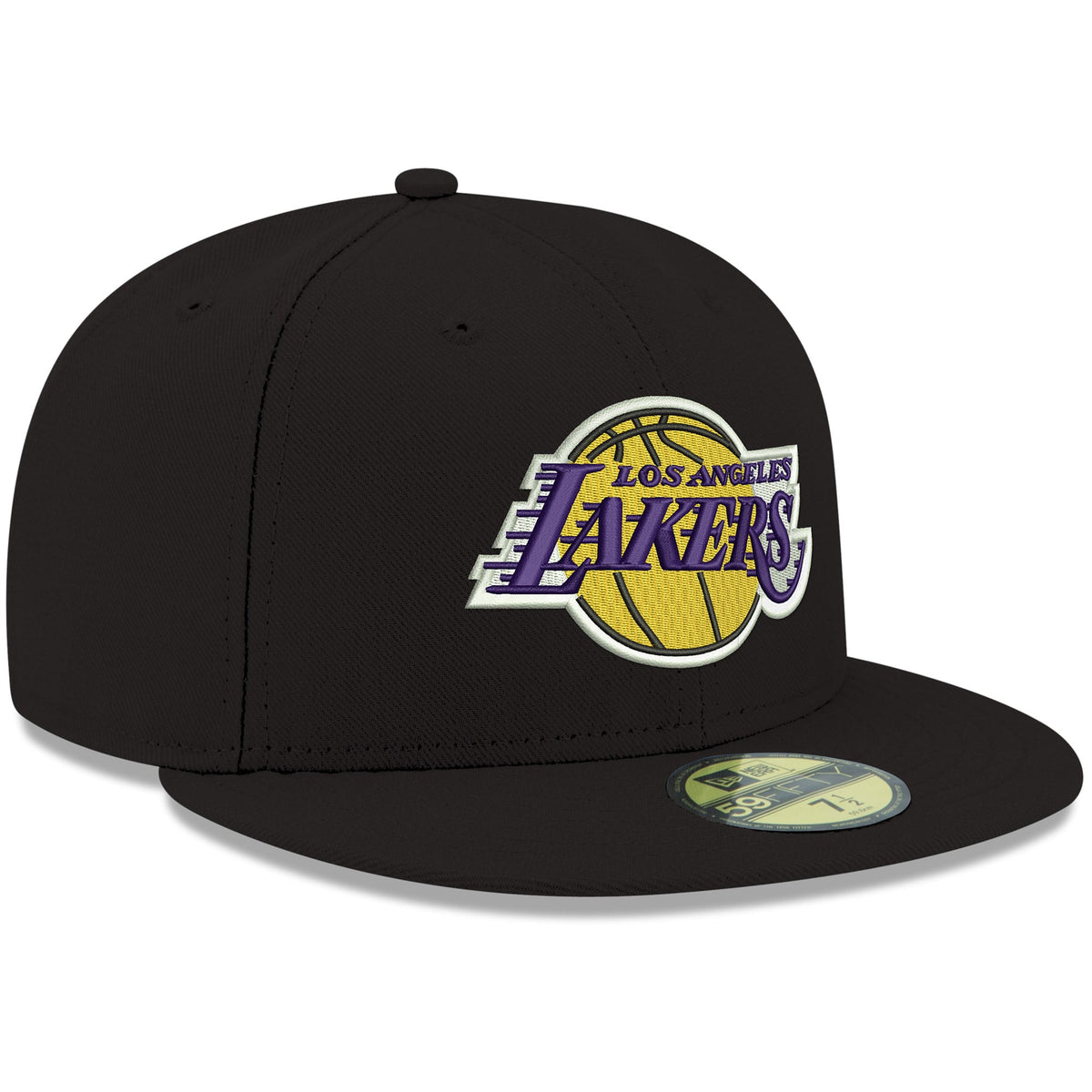 Men's Los Angeles Lakers New Era Black Official Team Color 59FIFTY Fitted Hat