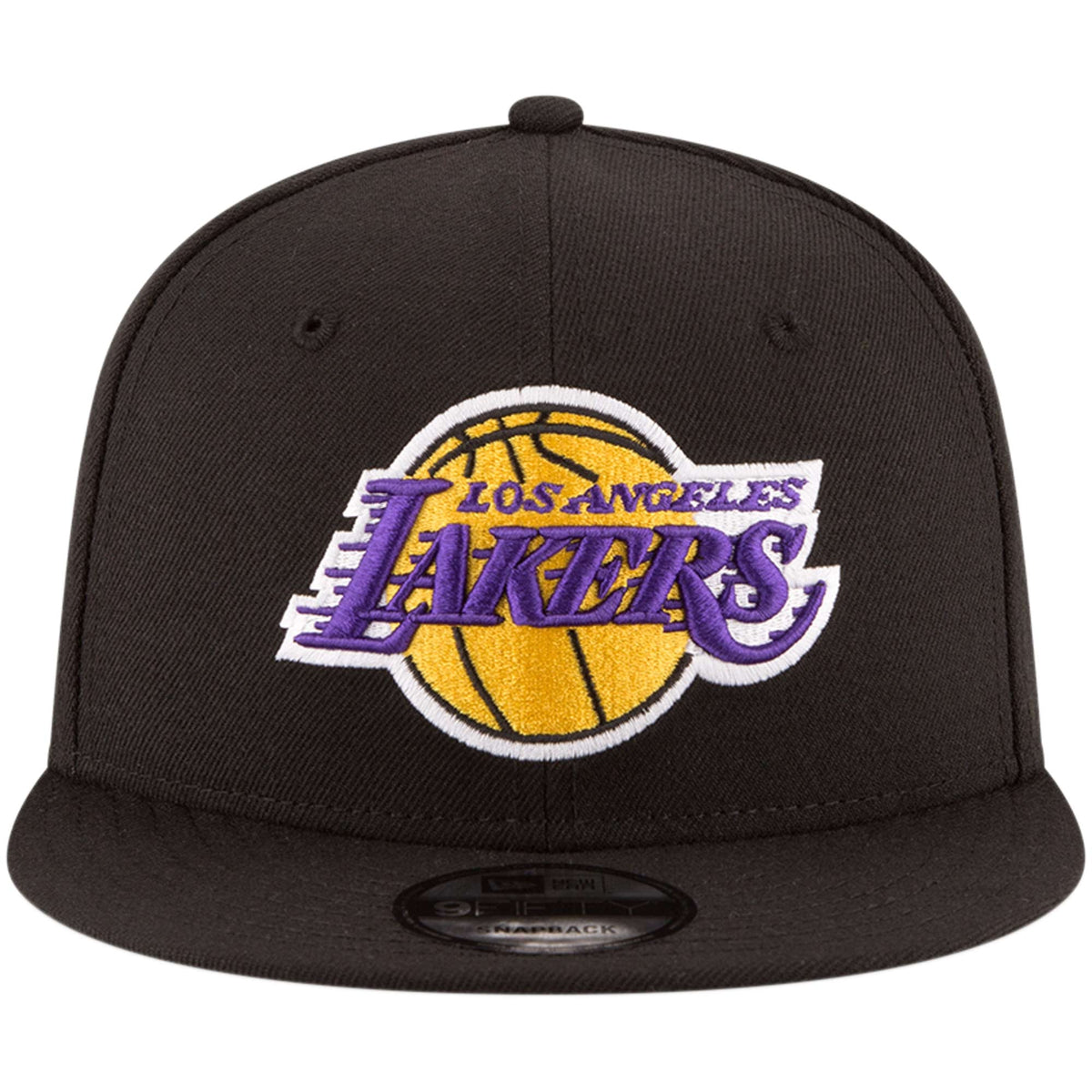 Men's Los Angeles Lakers New Era Black Official Team Color 9FIFTY Snapback Hat