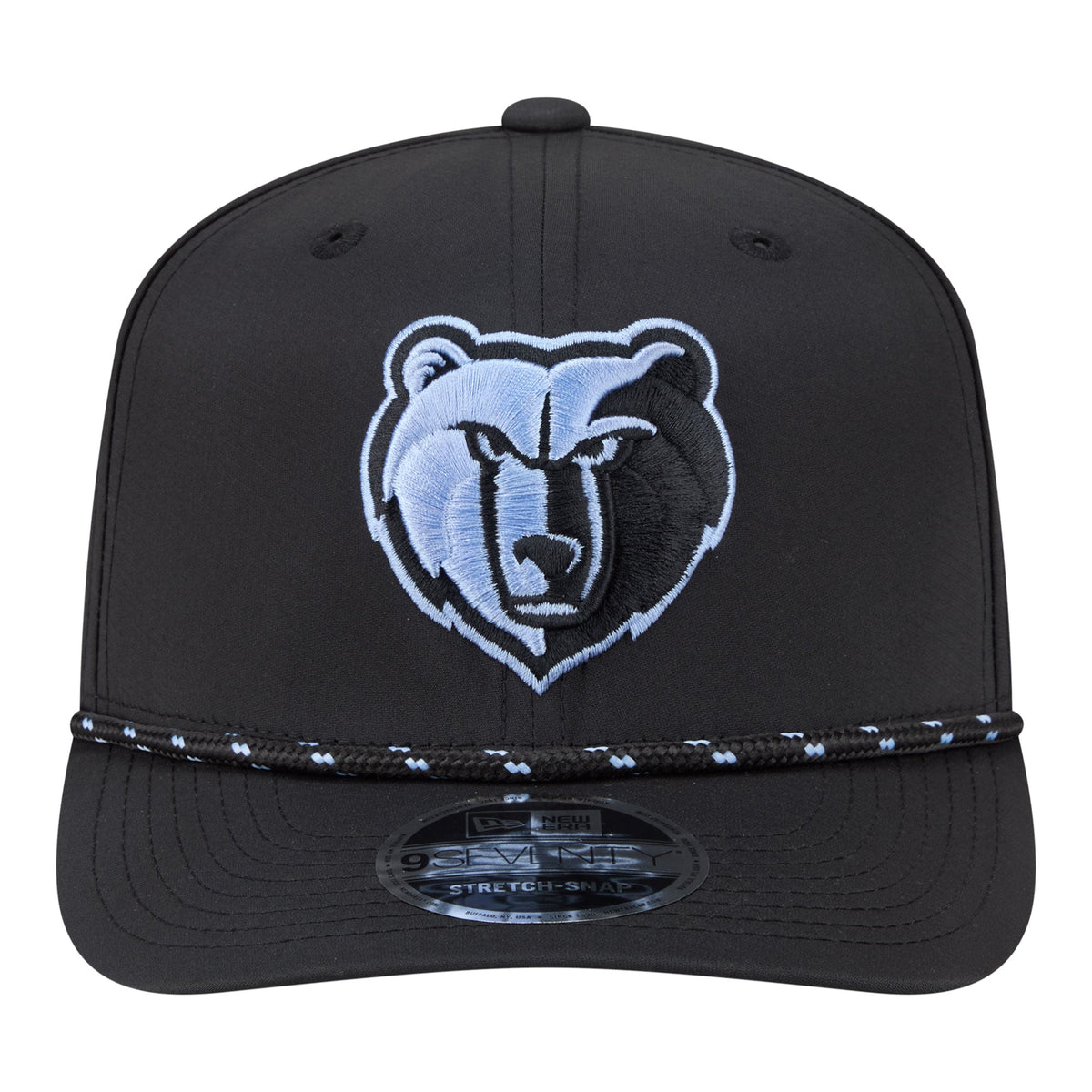 Men's Memphis Grizzlies New Era Black Sport Rope Vented Stretch-Snap 9SEVENTY Hat