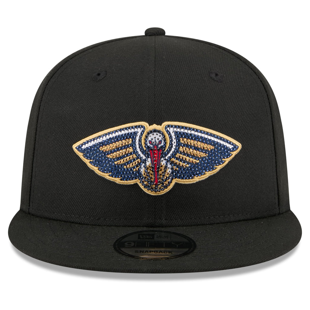 Men's New Orleans Pelicans New Era Black 2026 NBA Draft Crystal 9FIFTY Snapback Hat