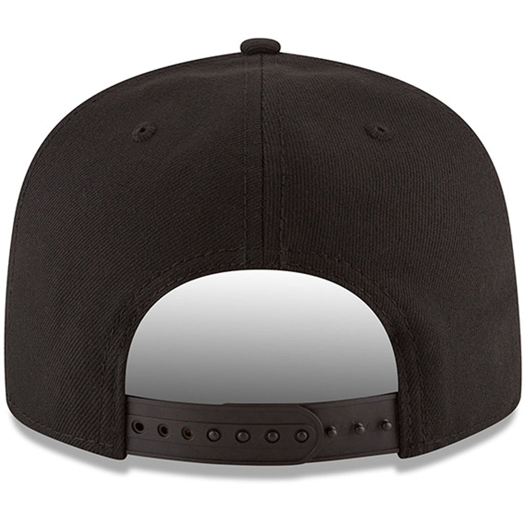 Men's New Orleans Pelicans New Era Black Black & White Logo 9FIFTY Adjustable Snapback Hat