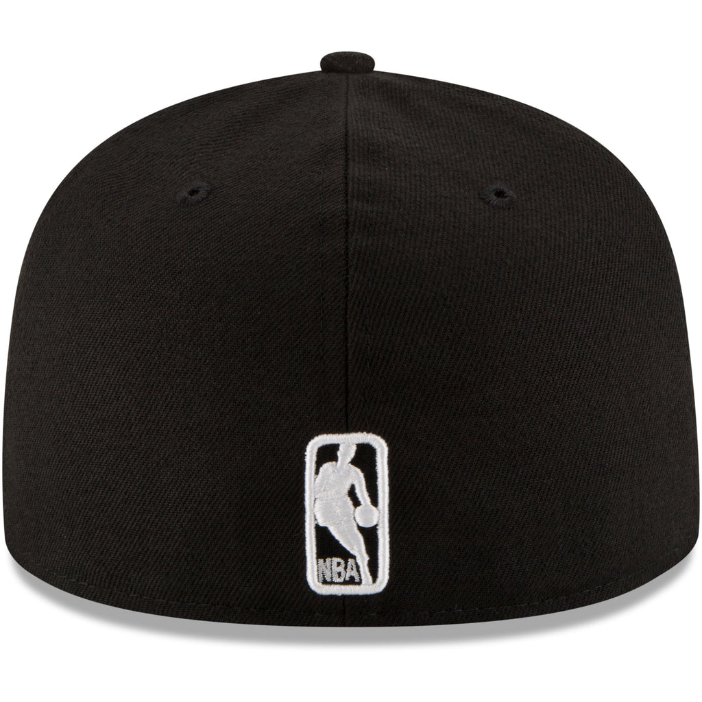 Men's New York Knicks New Era Black Black & White Logo 59FIFTY Fitted Hat