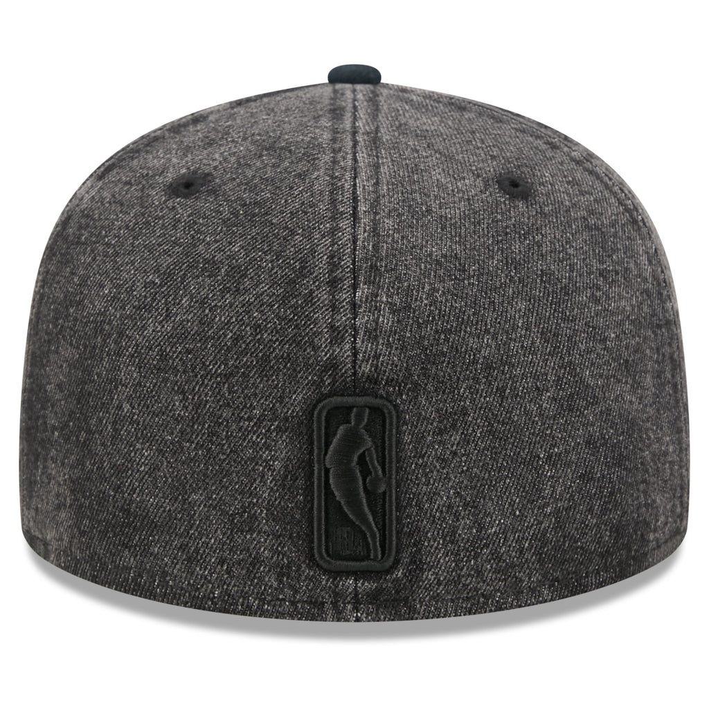Men's New York Knicks  New Era Black Washed Denim 59FIFTY Fitted Hat