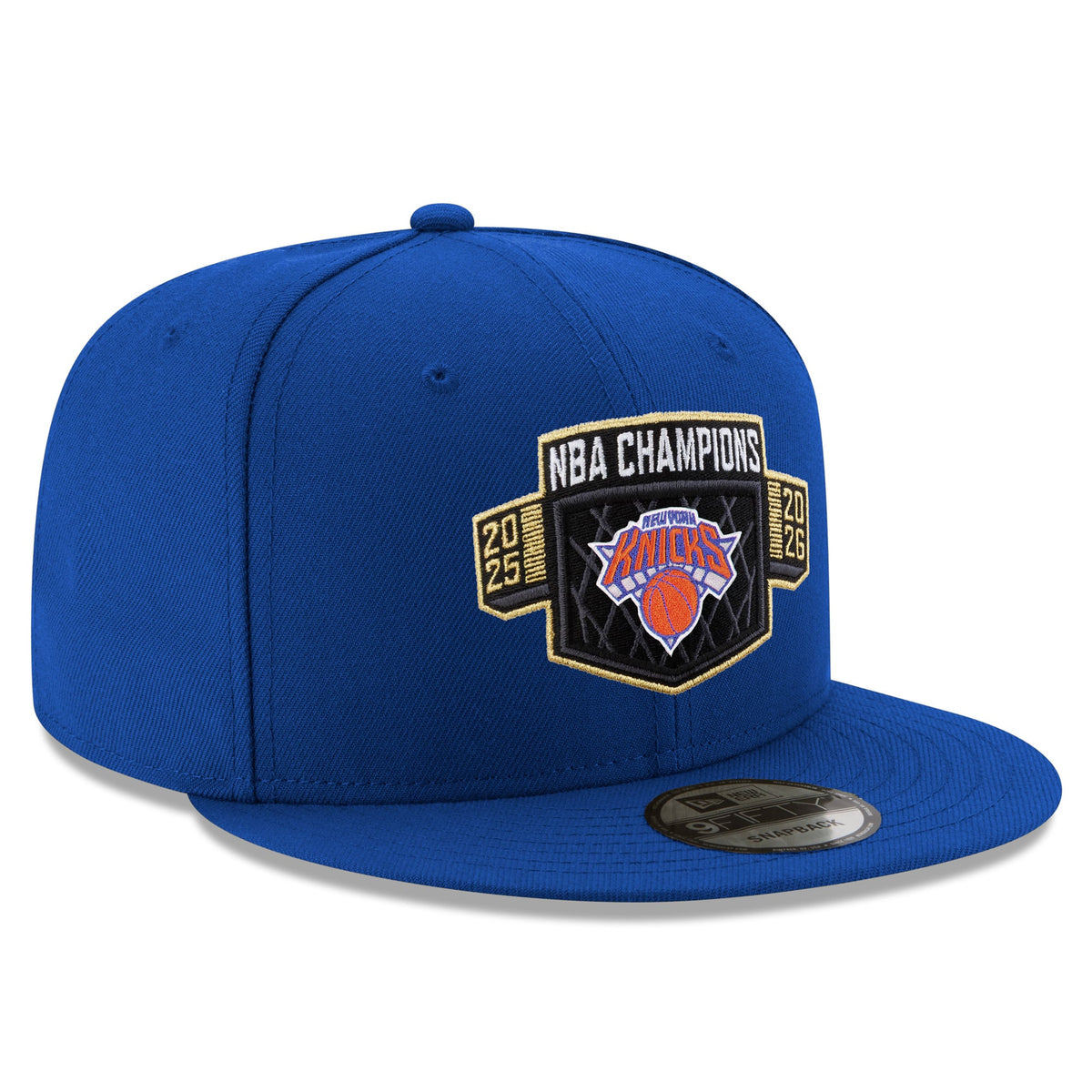 Men's New York Knicks New Era Blue 2026 NBA Finals Champions Locker Room Replica 9FIFTY Snapback Hat