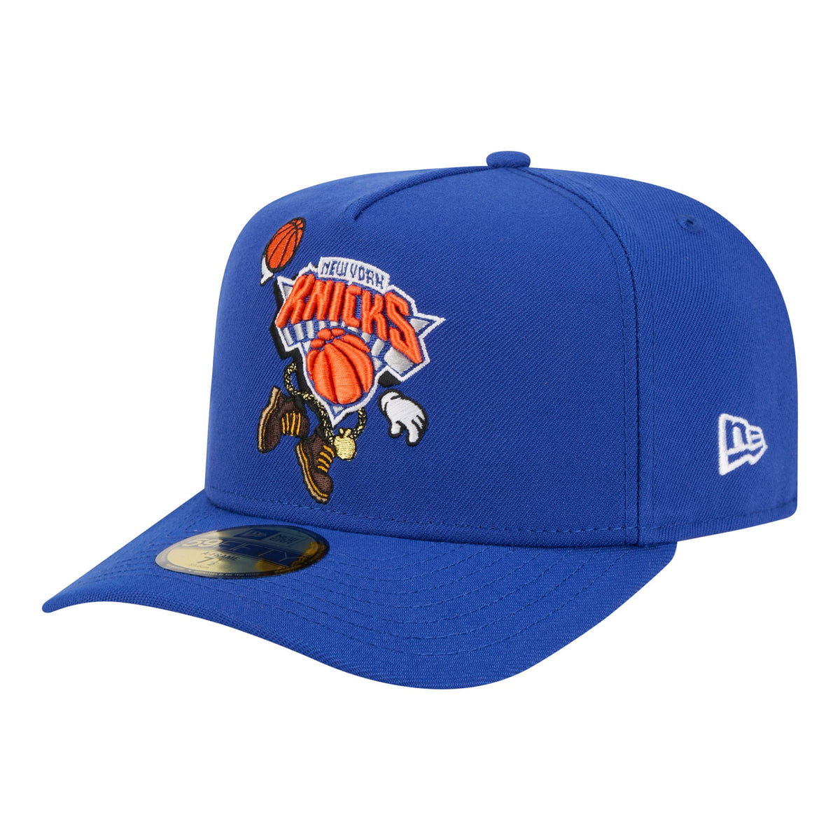 Men's New York Knicks  New Era Blue Injection Cartoon Logo A-Frame 59FIFTY Fitted Hat