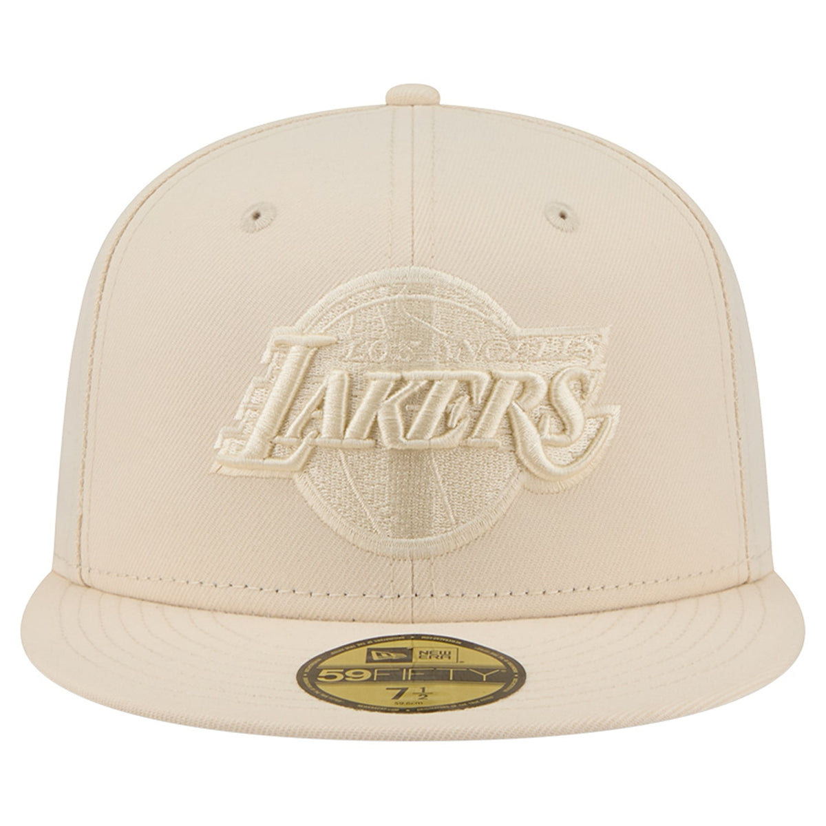 Men's Los Angeles Lakers New Era Cream Color Pack 59FIFTY Fitted Hat