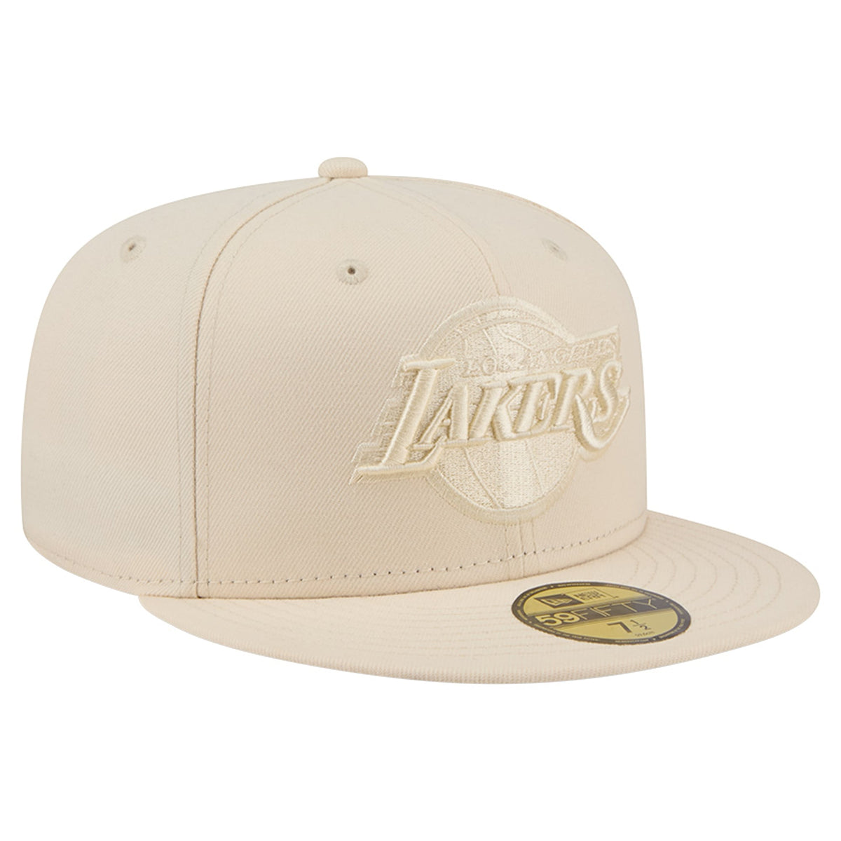Men's Los Angeles Lakers New Era Cream Color Pack 59FIFTY Fitted Hat