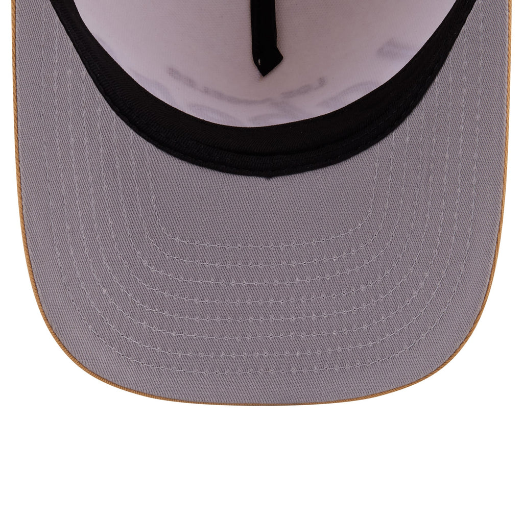 Men's Los Angeles Lakers  New Era Cream Herringbone 9FIFTY A-Frame Snapback Hat