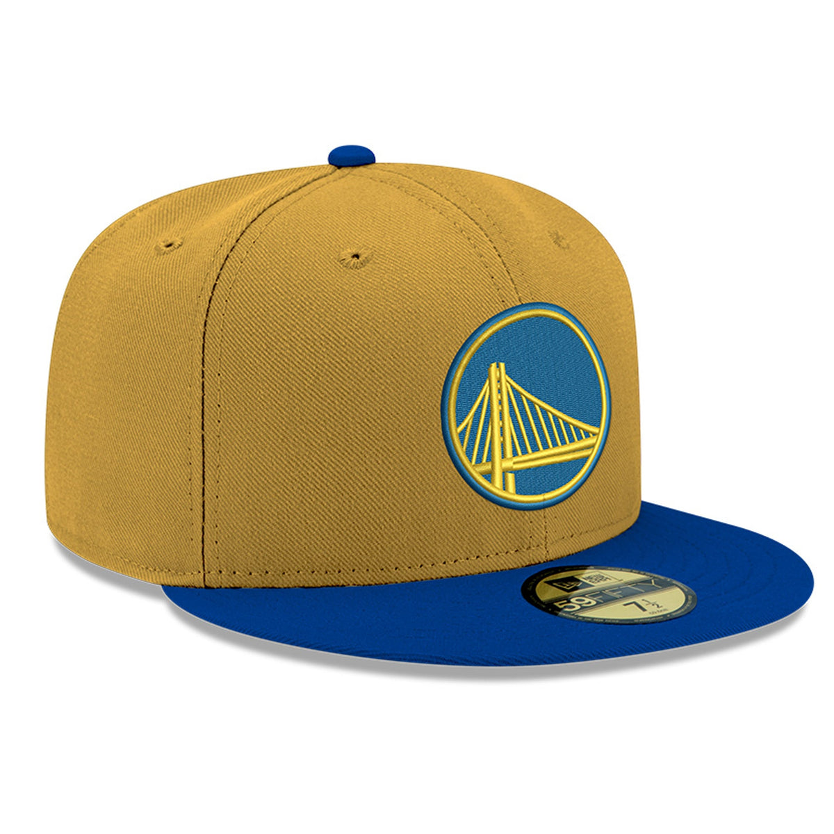 Men's Golden State Warriors New Era Gold Two-Tone 59FIFTY Fitted Hat