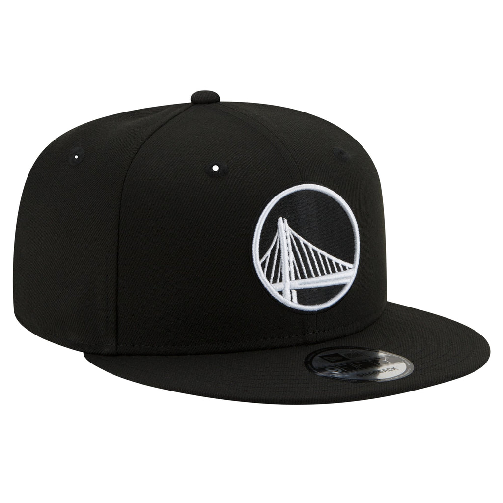 Men's Golden State Warriors New Era Black & White 9FIFTY Snapback Hat