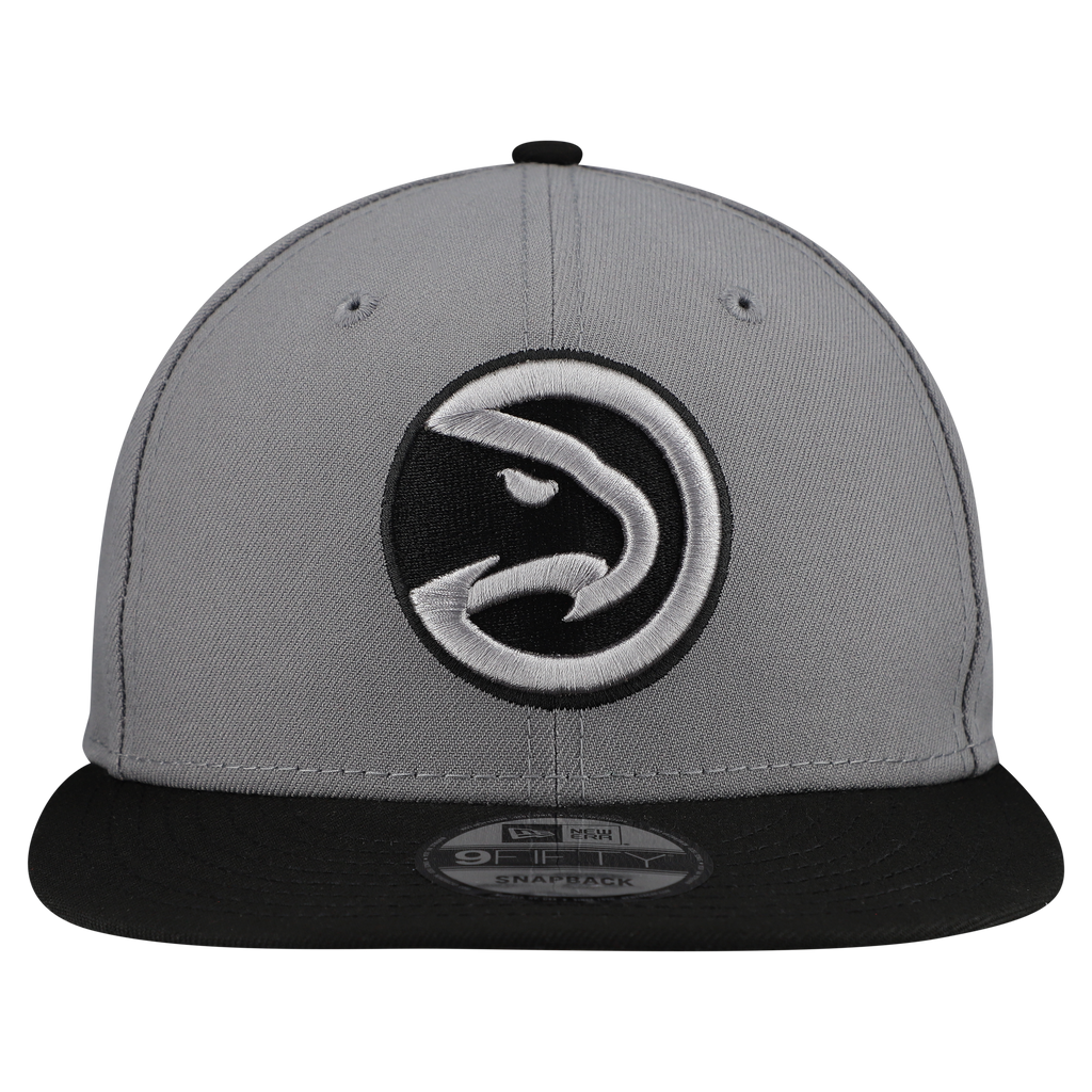 Men's Atlanta Hawks  New Era Gray Core Logo Storm Gray Two-Tone 9FIFTY Snapback Hat