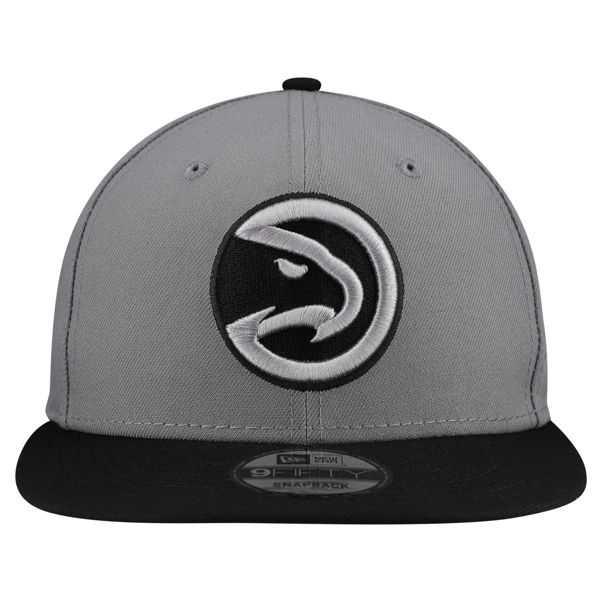 Men's Atlanta Hawks  New Era Gray Core Logo Storm Gray Two-Tone 9FIFTY Snapback Hat