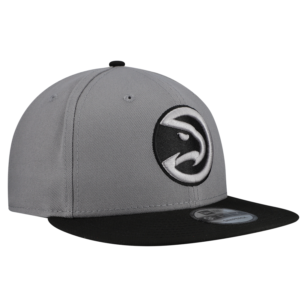 Men's Atlanta Hawks  New Era Gray Core Logo Storm Gray Two-Tone 9FIFTY Snapback Hat