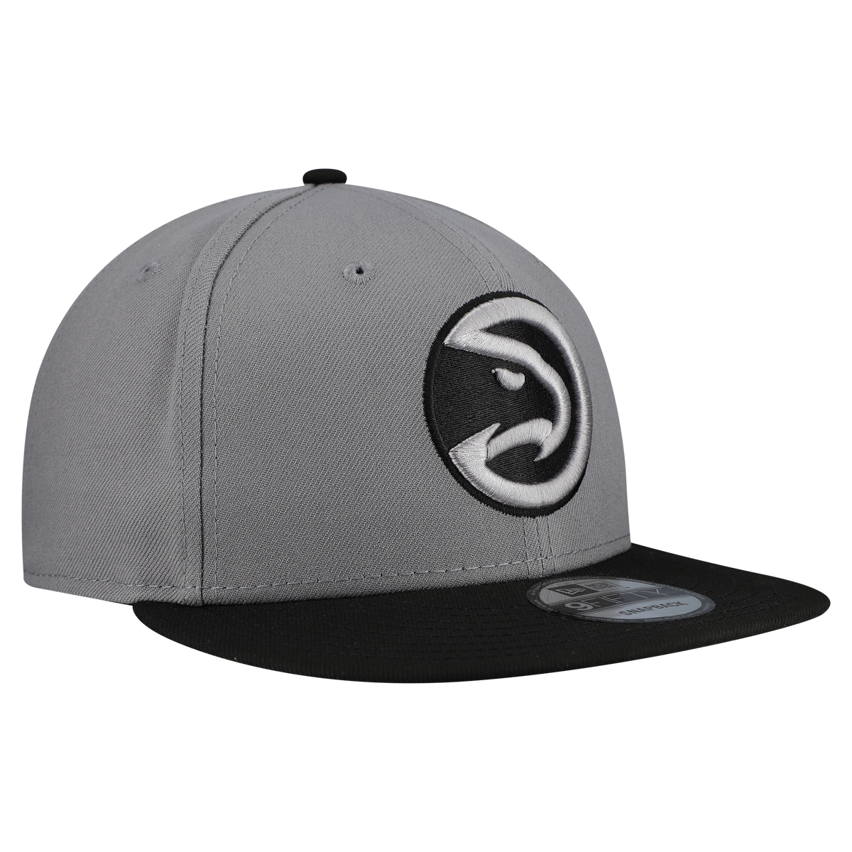 Men's Atlanta Hawks  New Era Gray Core Logo Storm Gray Two-Tone 9FIFTY Snapback Hat