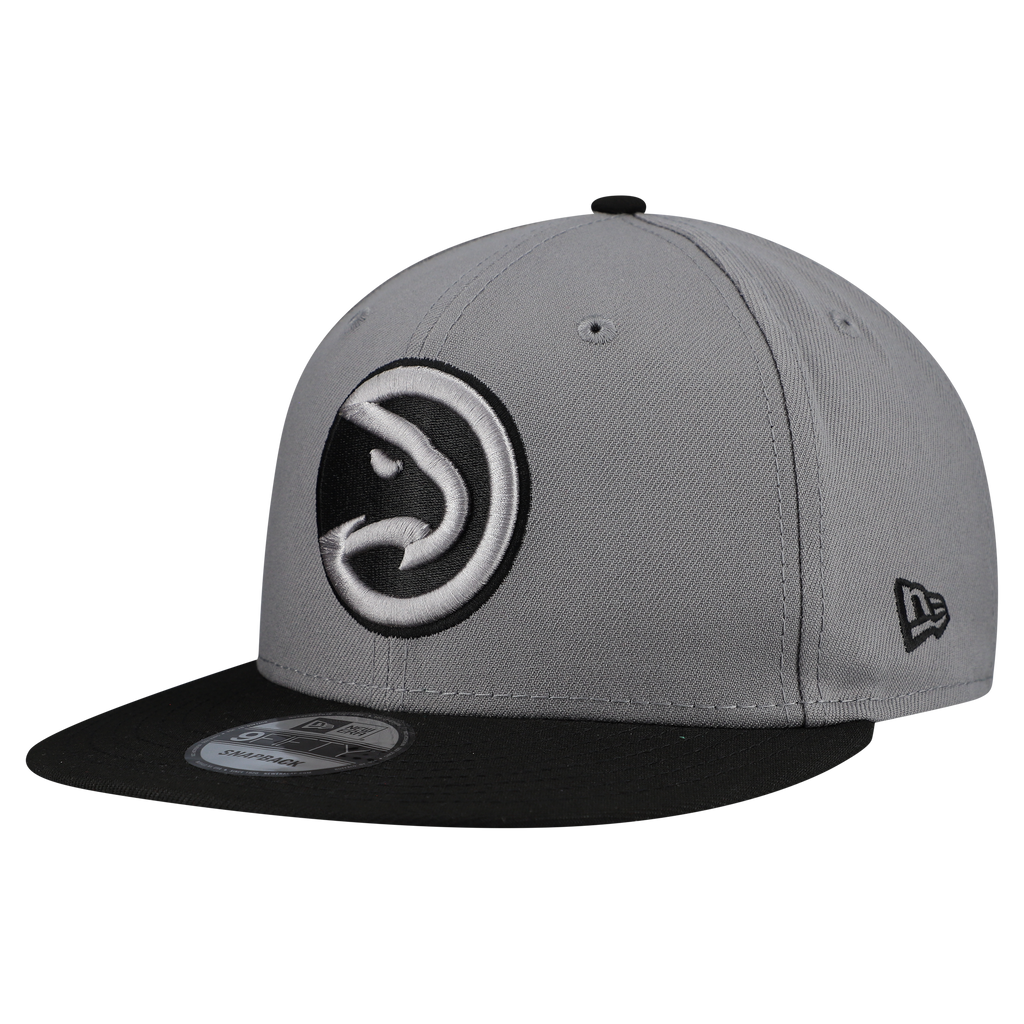 Men's Atlanta Hawks  New Era Gray Core Logo Storm Gray Two-Tone 9FIFTY Snapback Hat