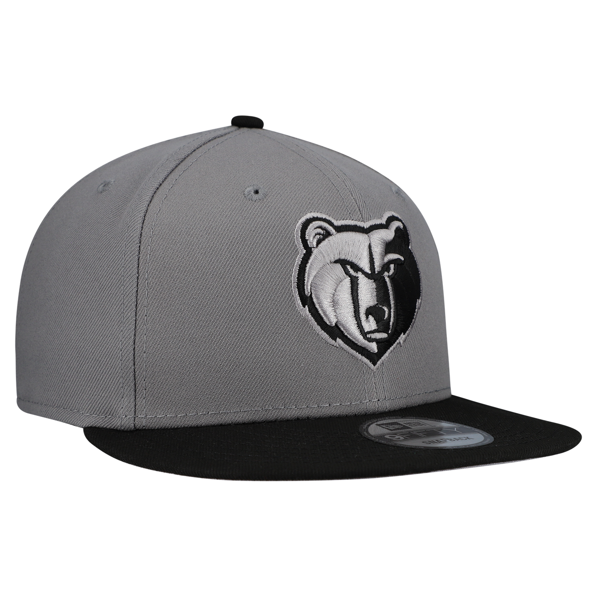 Men's Memphis Grizzlies  New Era Gray Core Logo Storm Gray Two-Tone 9FIFTY Snapback Hat