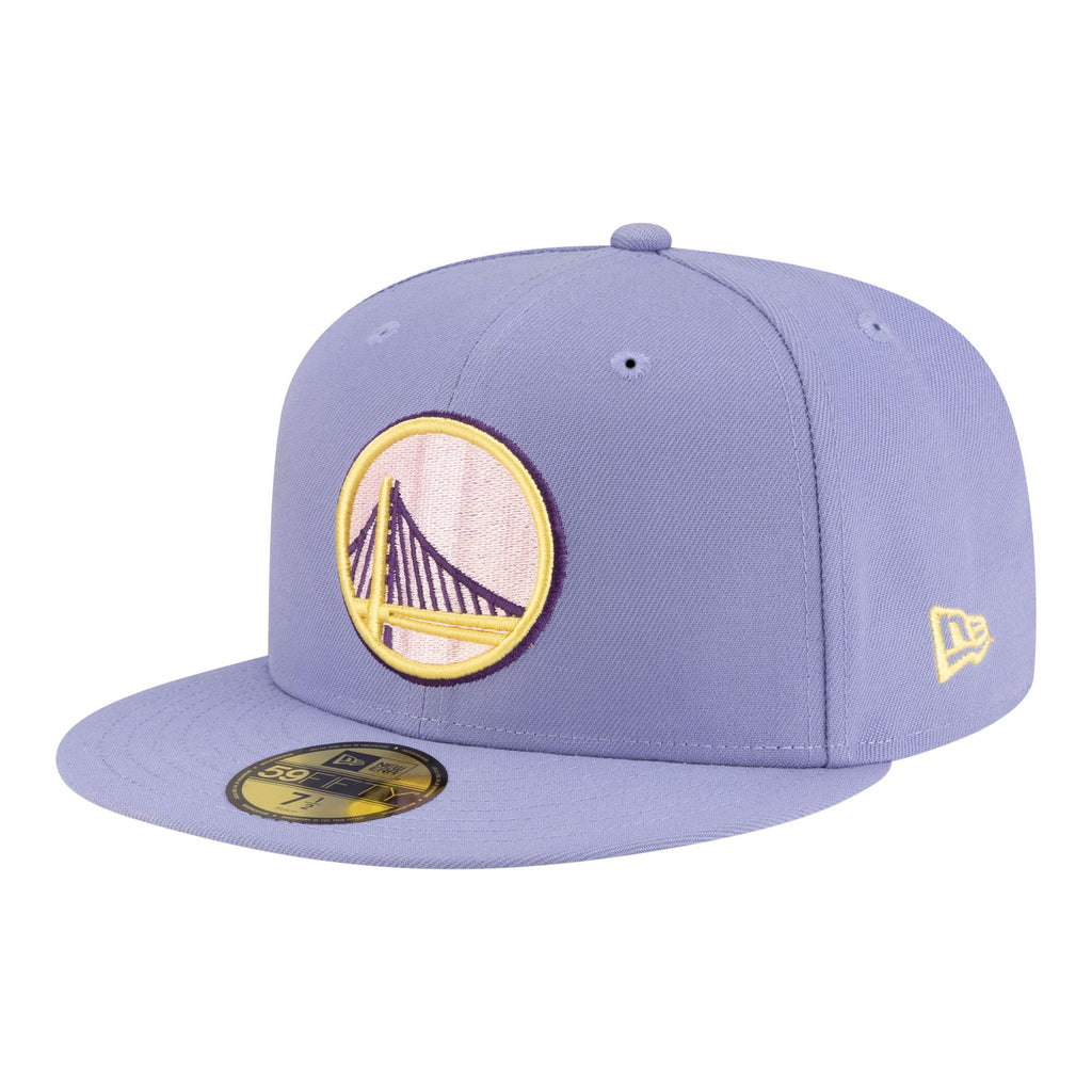 Men's Golden State Warriors New Era Lavender Color Pack 59FIFTY Fitted Hat