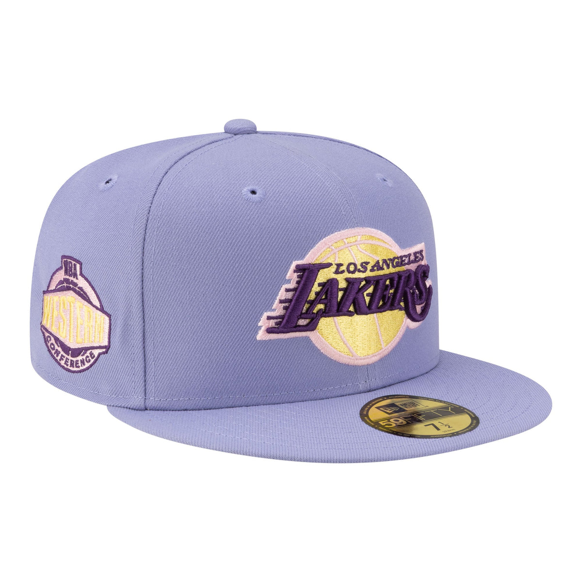Men's Los Angeles Lakers New Era Lavender Color Pack 59FIFTY Fitted Hat