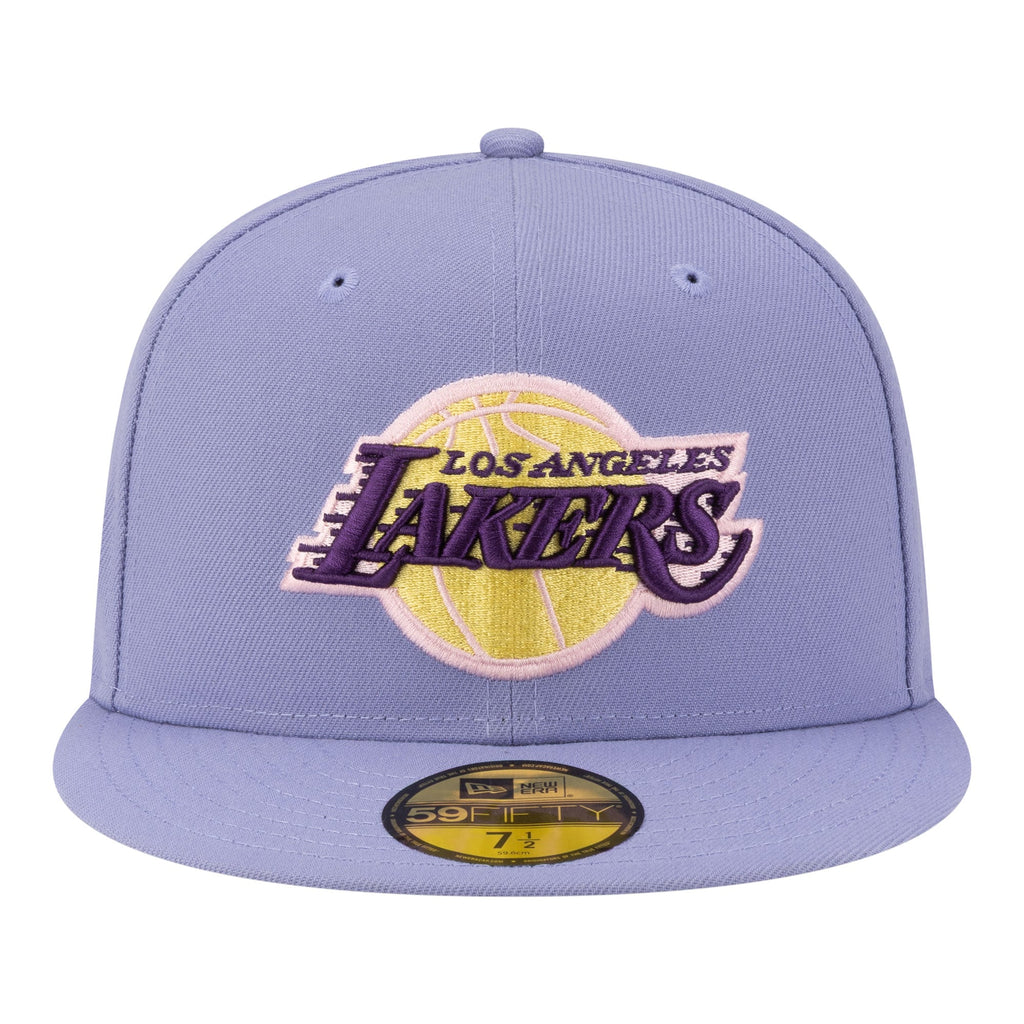 Men's Los Angeles Lakers New Era Lavender Color Pack 59FIFTY Fitted Hat