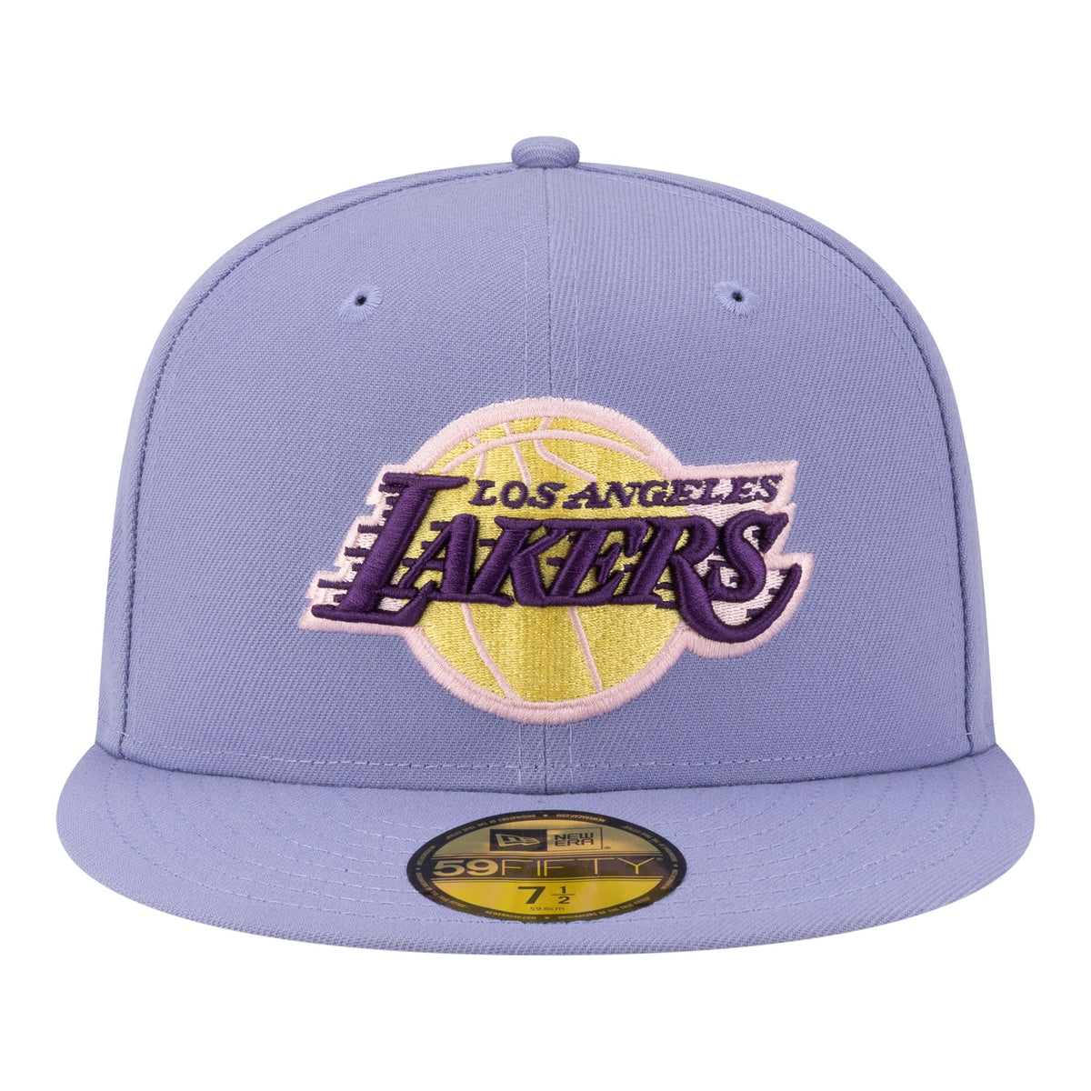 Men's Los Angeles Lakers New Era Lavender Color Pack 59FIFTY Fitted Hat
