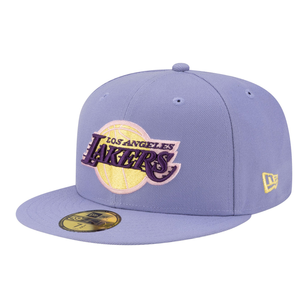 Men's Los Angeles Lakers New Era Lavender Color Pack 59FIFTY Fitted Hat
