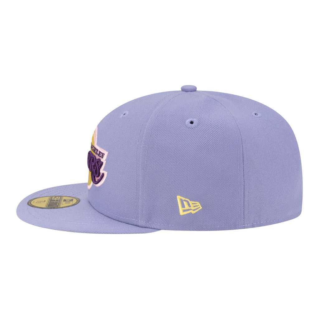 Men's Los Angeles Lakers New Era Lavender Color Pack 59FIFTY Fitted Hat