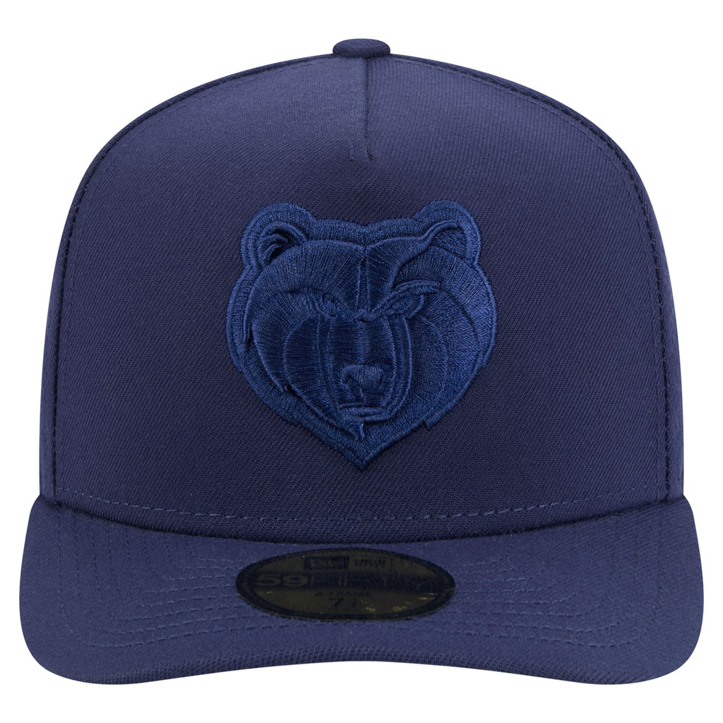 Men's Memphis Grizzlies  New Era Navy Colorpack A-Frame Pinch Front 59FIFTY Fitted Hat