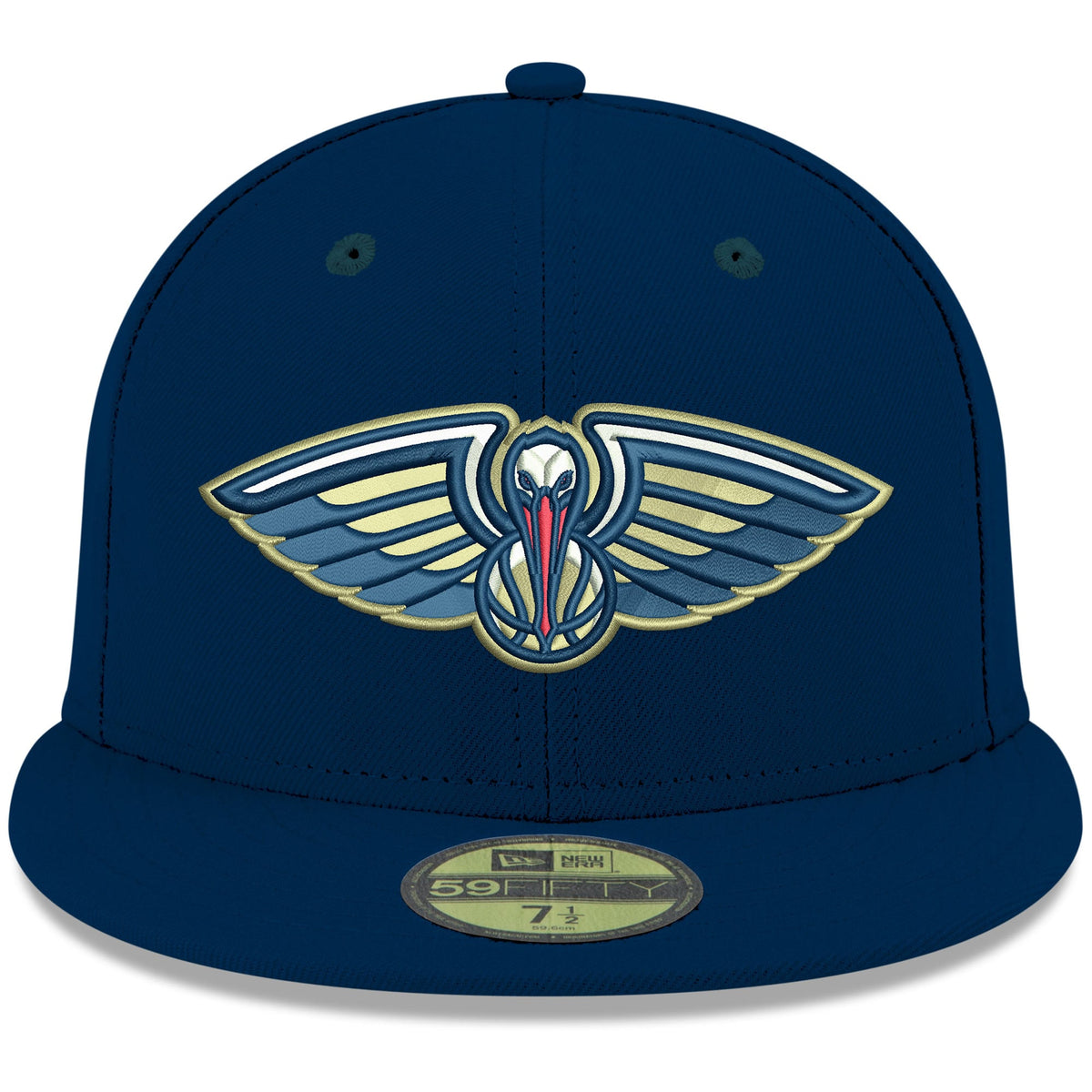 Men's New Orleans Pelicans New Era Navy Official Team Color 59FIFTY Fitted Hat