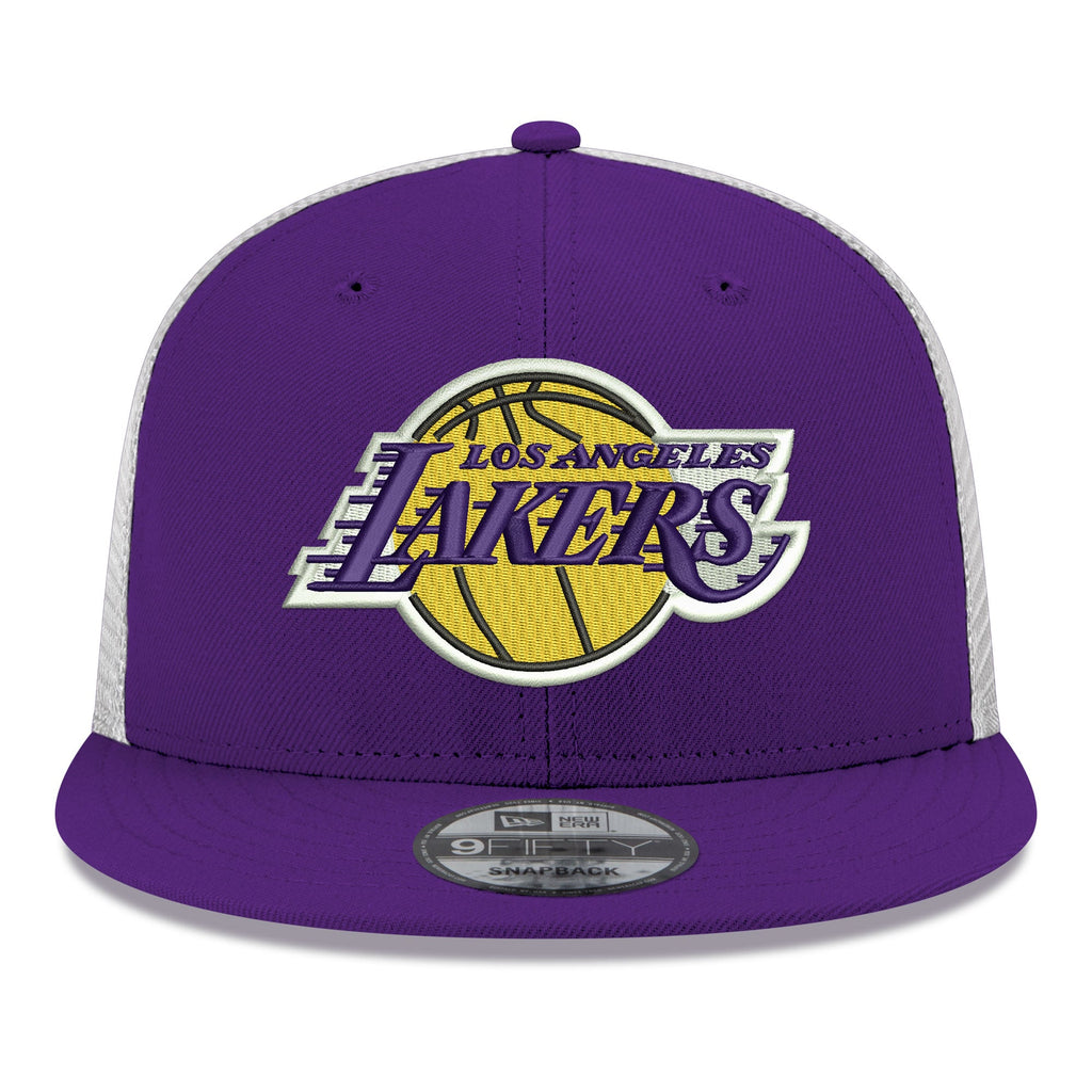Men's Los Angeles Lakers New Era Purple Core Logo Meshback 9FIFTY Snapback Hat
