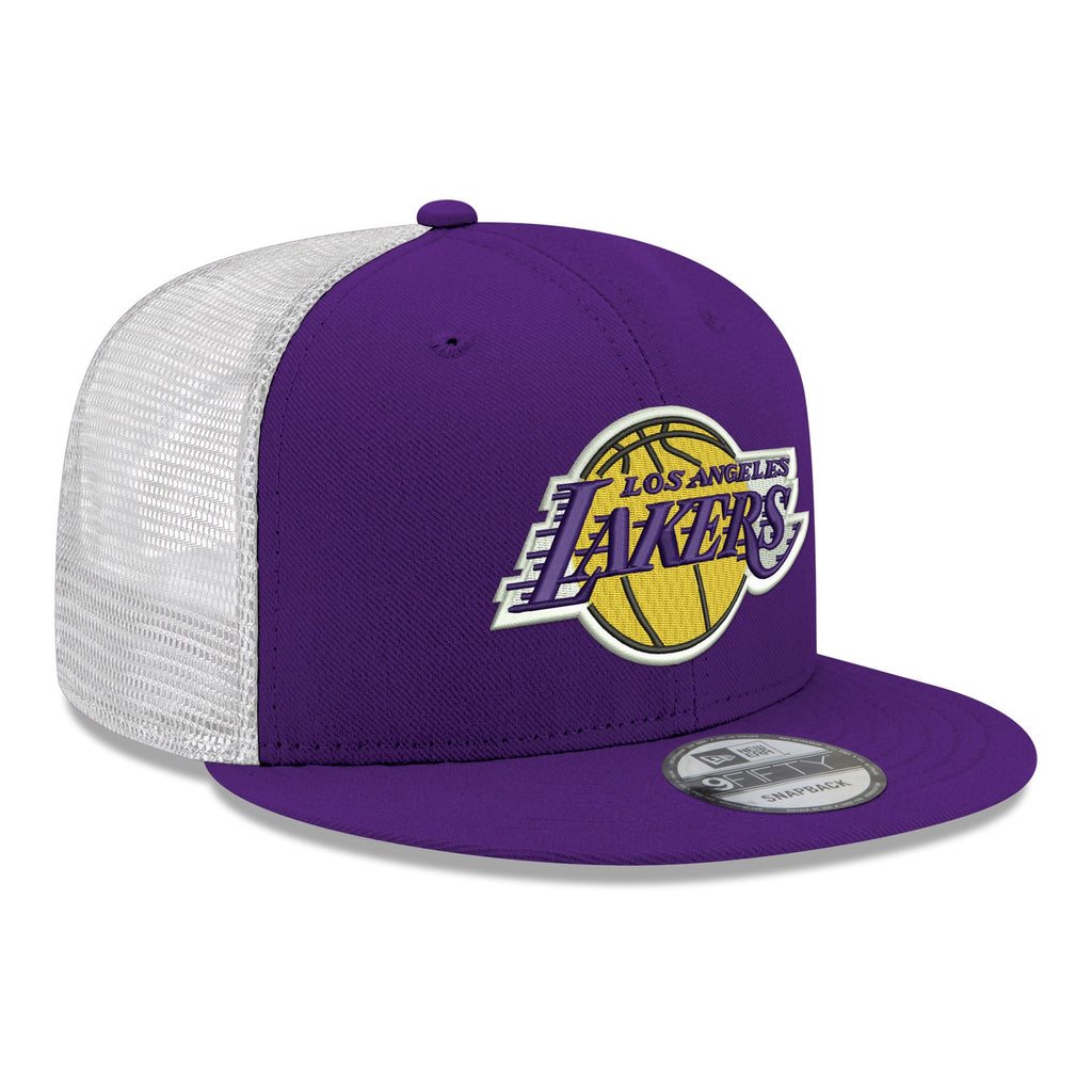 Men's Los Angeles Lakers New Era Purple Core Logo Meshback 9FIFTY Snapback Hat