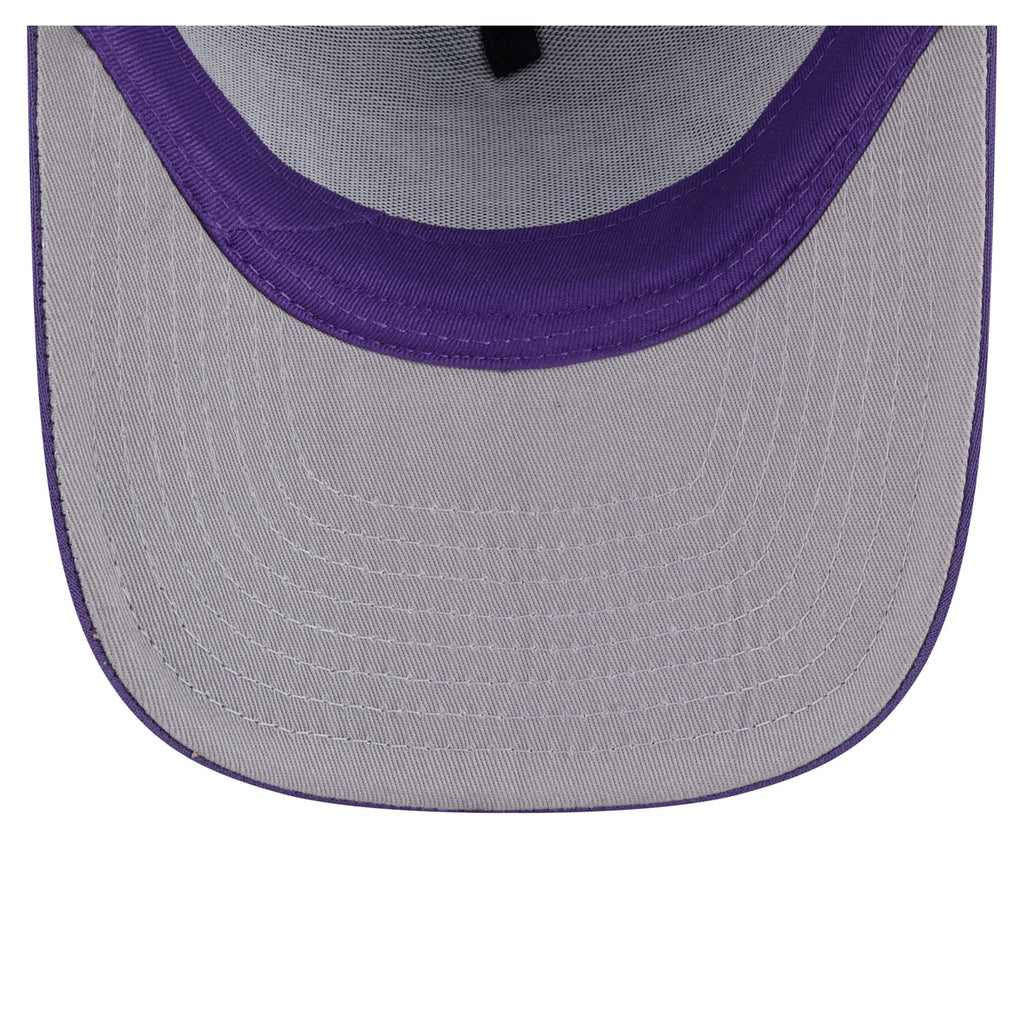 Men's Los Angeles Lakers New Era Purple Faded Foam Front 9FIFTY A-Frame Adjustable Trucker Hat