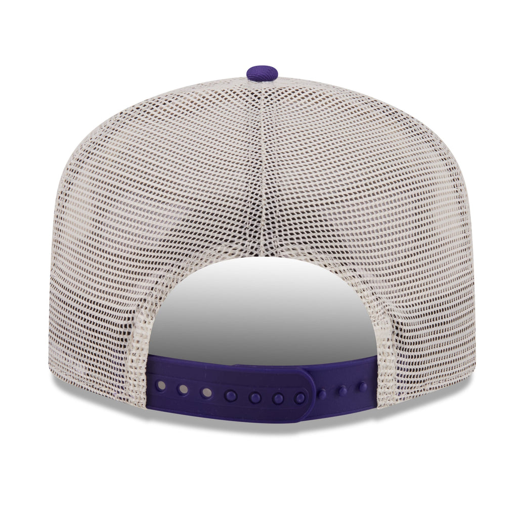 Men's Los Angeles Lakers New Era Purple Layered Patch 19TWENTY Adjustable Hat