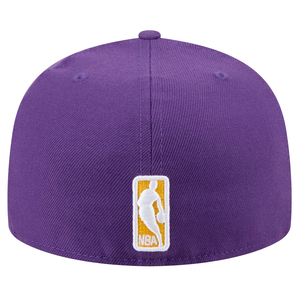 Men's  Los Angeles Lakers New Era Purple Throwback Pennant 59FIFTY Fitted Hat