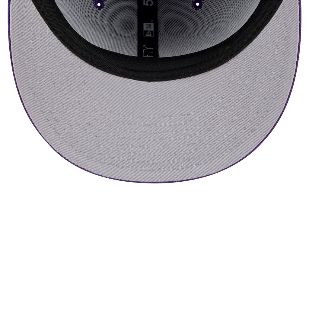 Men's  Los Angeles Lakers New Era Purple Throwback Pennant 59FIFTY Fitted Hat