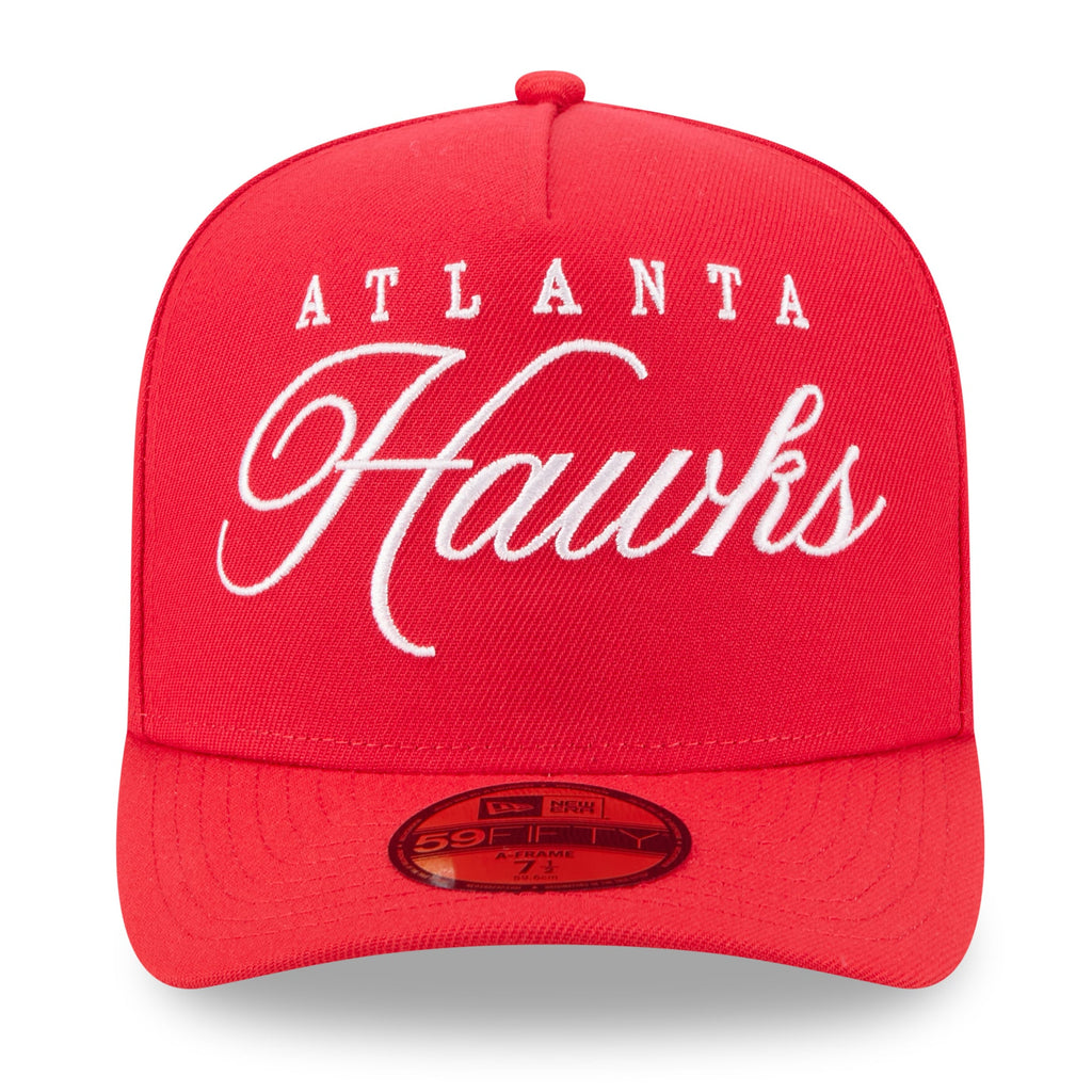 Men's Atlanta Hawks New Era Red 2025 NBA Draft A-Frame 59FIFTY Fitted Hat