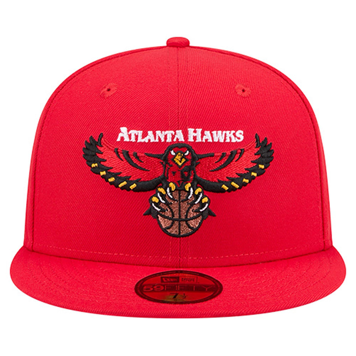 Men's Atlanta Hawks  New Era Red Core Logo 59FIFTY Fitted Hat