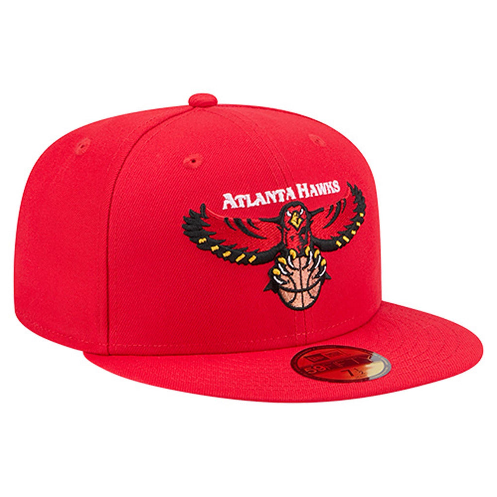 Men's Atlanta Hawks  New Era Red Core Logo 59FIFTY Fitted Hat