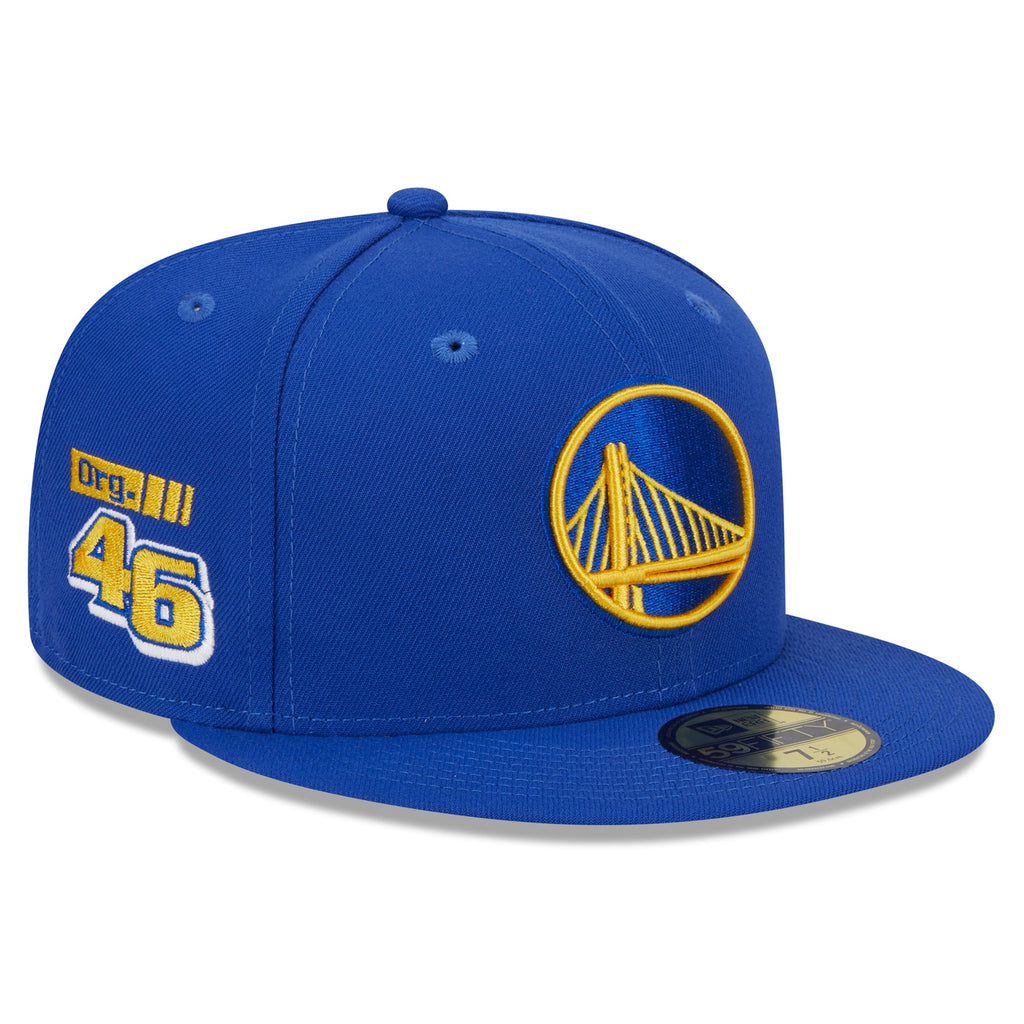 Men's Golden State Warriors New Era Royal  Rally Drive Side Patch 59FIFTY Fitted Hat