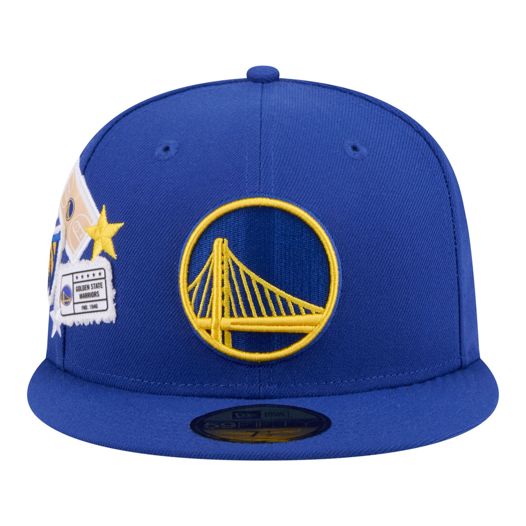 Men's Golden State Warriors  New Era Royal Team Collage 59FIFTY Fitted Hat