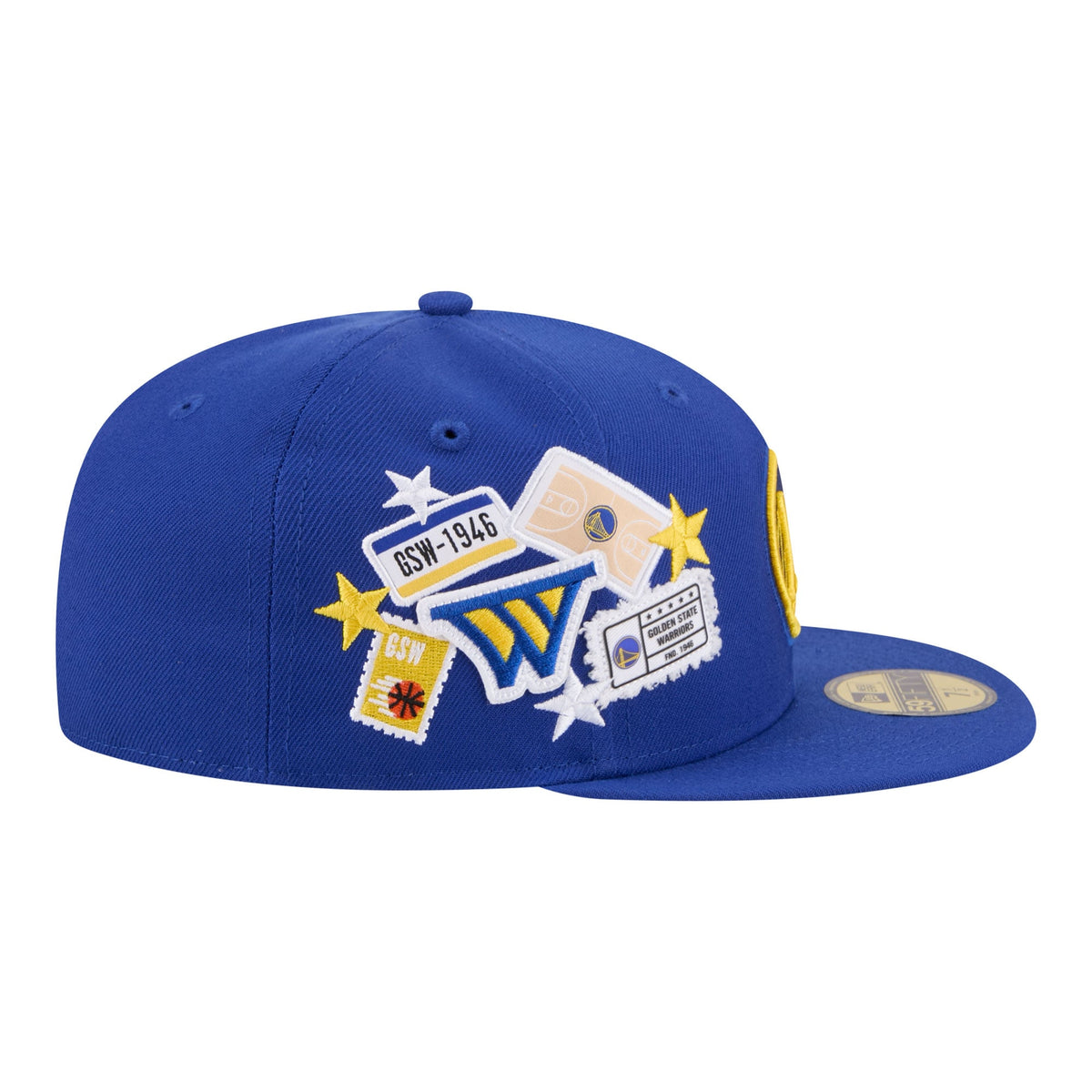 Men's Golden State Warriors  New Era Royal Team Collage 59FIFTY Fitted Hat