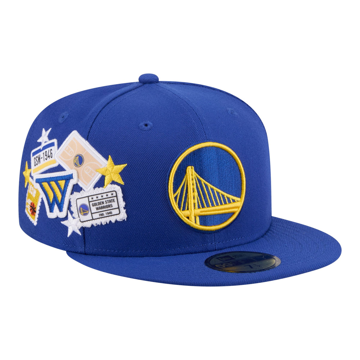 Men's Golden State Warriors  New Era Royal Team Collage 59FIFTY Fitted Hat