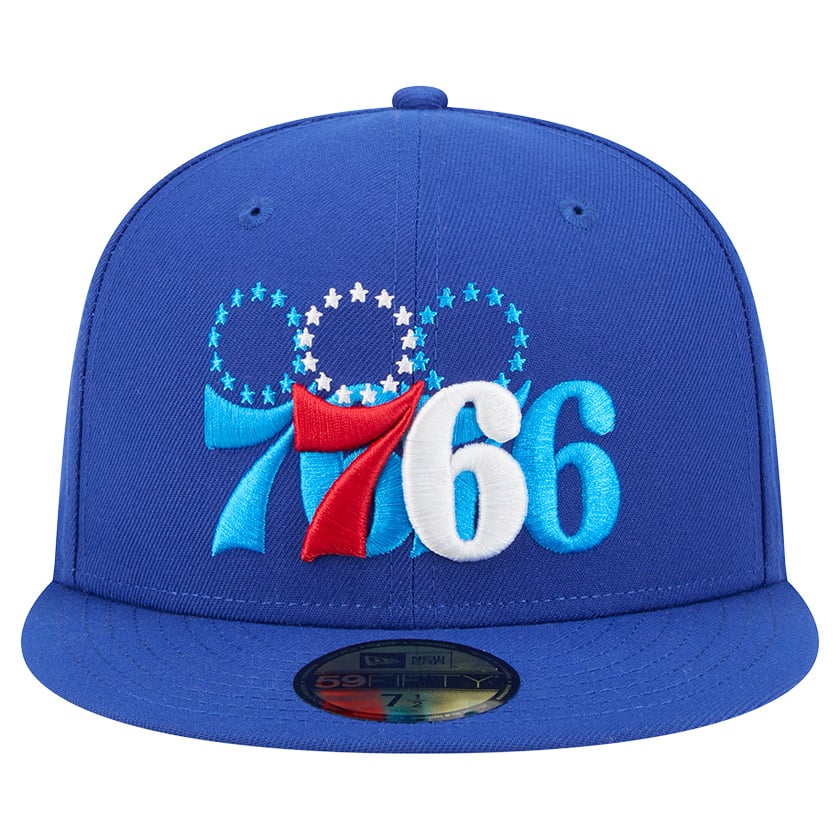 Men's Philadelphia 76ers  New Era Royal Tri-Hit 59Fifty Fitted Hat