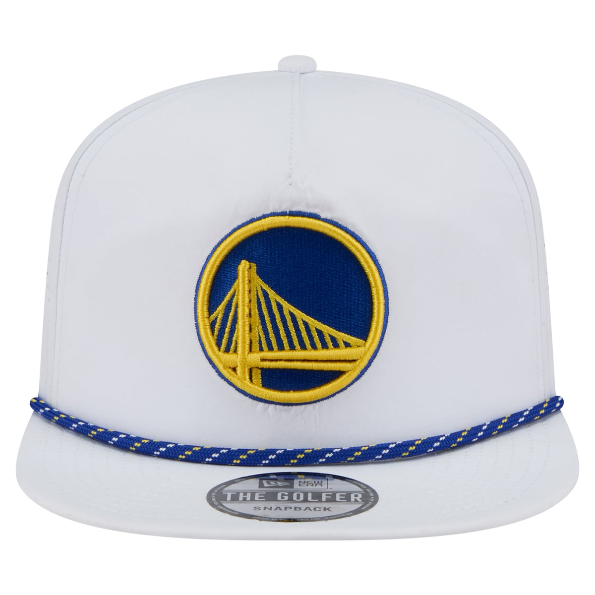 Men's Golden State Warriors New Era White Performance Rope Golfer Adjustable Hat