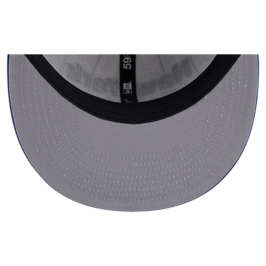 Men's New York Knicks  New Era White Wordmark Pinstripe 59FIFTY Fitted Hat