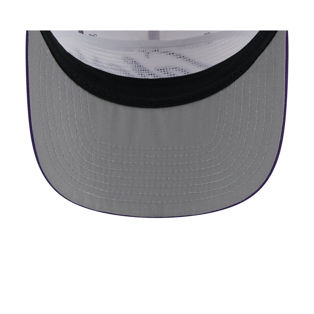 Men's Los Angeles Lakers New Era White/Purple 2025 NBA Draft On-Stage Nylon 19TWENTY Adjustable Hat