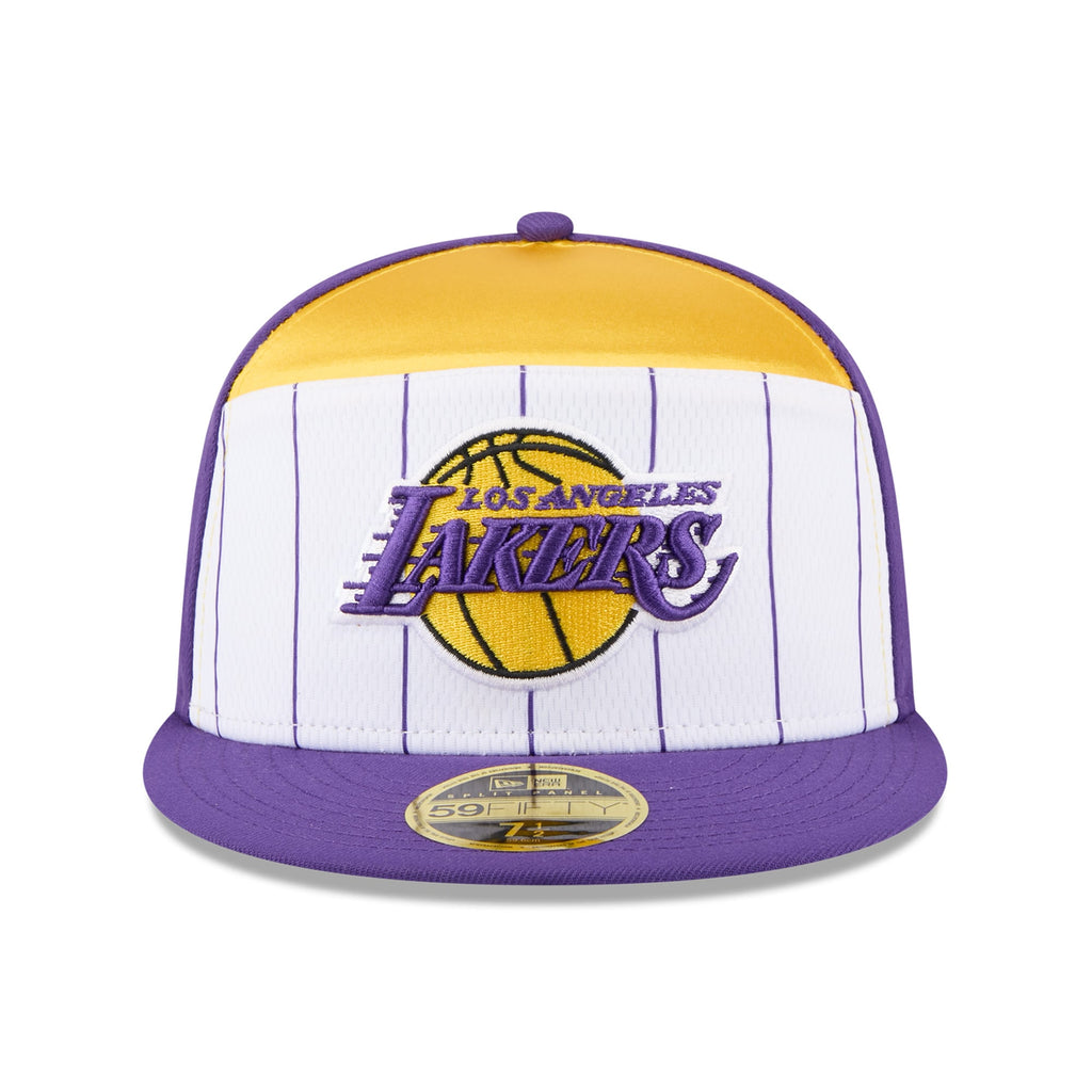 Men's Los Angeles Lakers  New Era White/Purple 2025 NBA Tip Off Split Panel 59FIFTY Fitted Hat