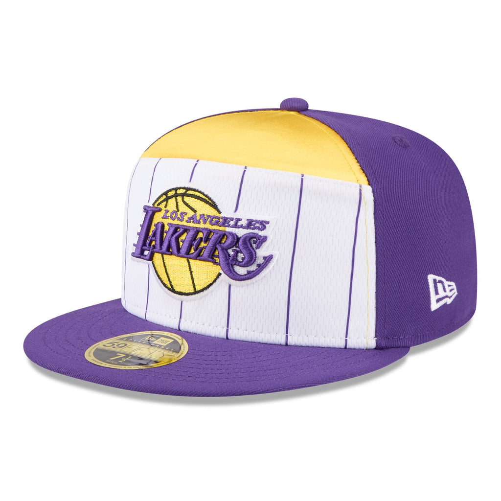 Men's Los Angeles Lakers  New Era White/Purple 2025 NBA Tip Off Split Panel 59FIFTY Fitted Hat