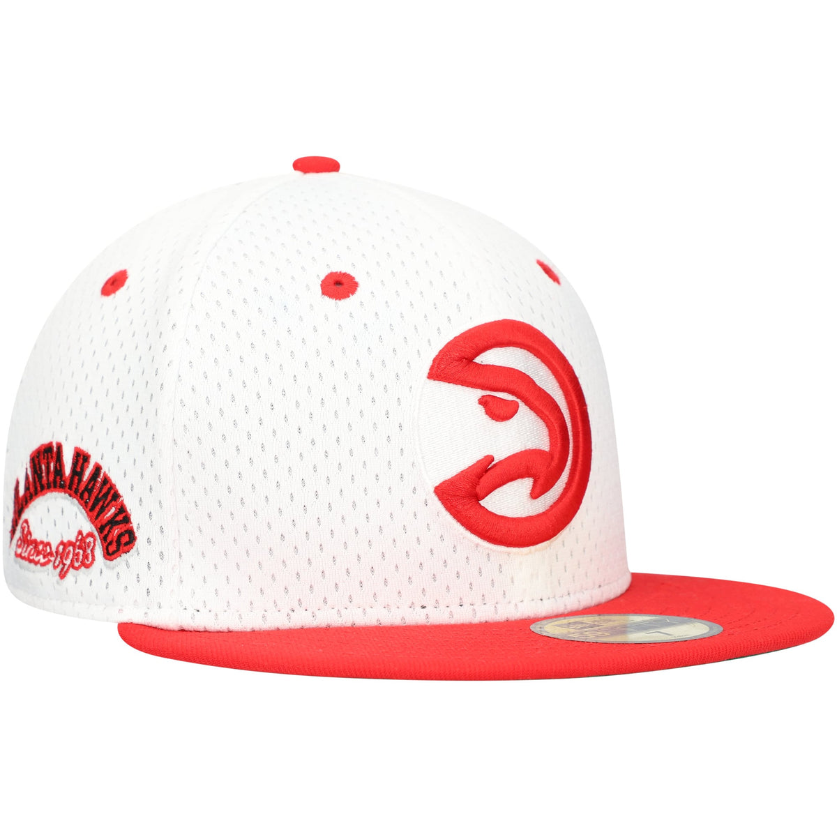 Men's Atlanta Hawks New Era White/Red Throwback 2Tone 59FIFTY Fitted Hat
